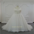 V Neck Sleeveless Tulle Wedding Dress with Belt Decoration